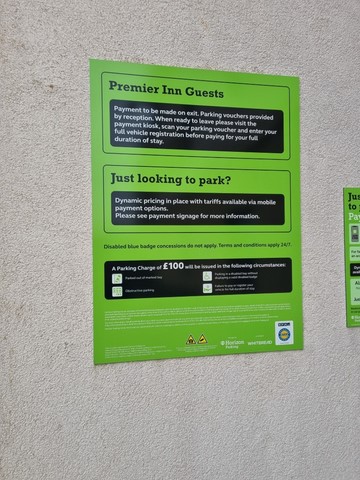 Premier Inn Seaton Car park Car Charging 1