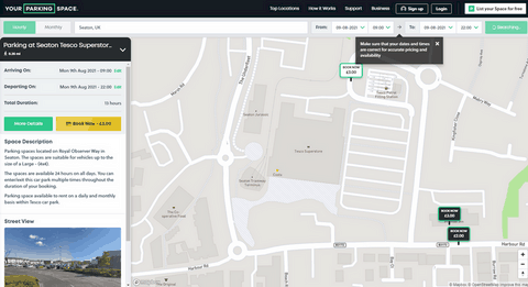 Book cheap parking at Tesco Seaton